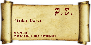 Pinka Dóra névjegykártya
